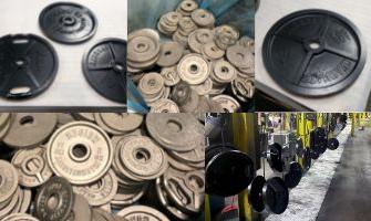 Waupaca Foundry cast iron Refurbished Weights for Menasha High school 