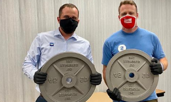 This Marine is manufacturing weights in the U.S.A.
